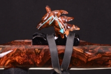 Honduran Rosewood Burl Native American Flute, Minor, Low F-4, #G14K